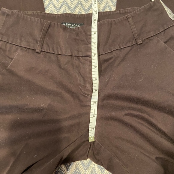 New York & Company Brown Wide-Leg Trousers – Size 4, Cotton Blend - Picture 4 of 8